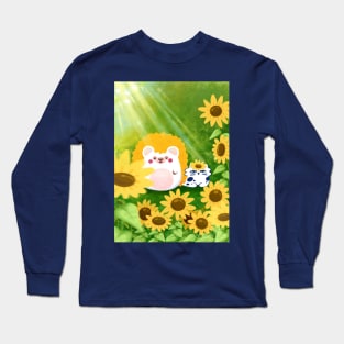 Chill at Sunflower Field Long Sleeve T-Shirt